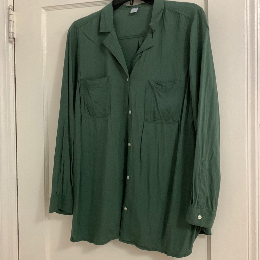 Old navy green button down